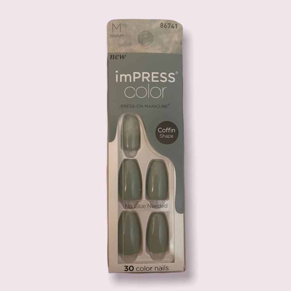 NEW IN BOX Cute Cool Gray Press On Nails New With Tags Cute Kawaii Sweet Lolita